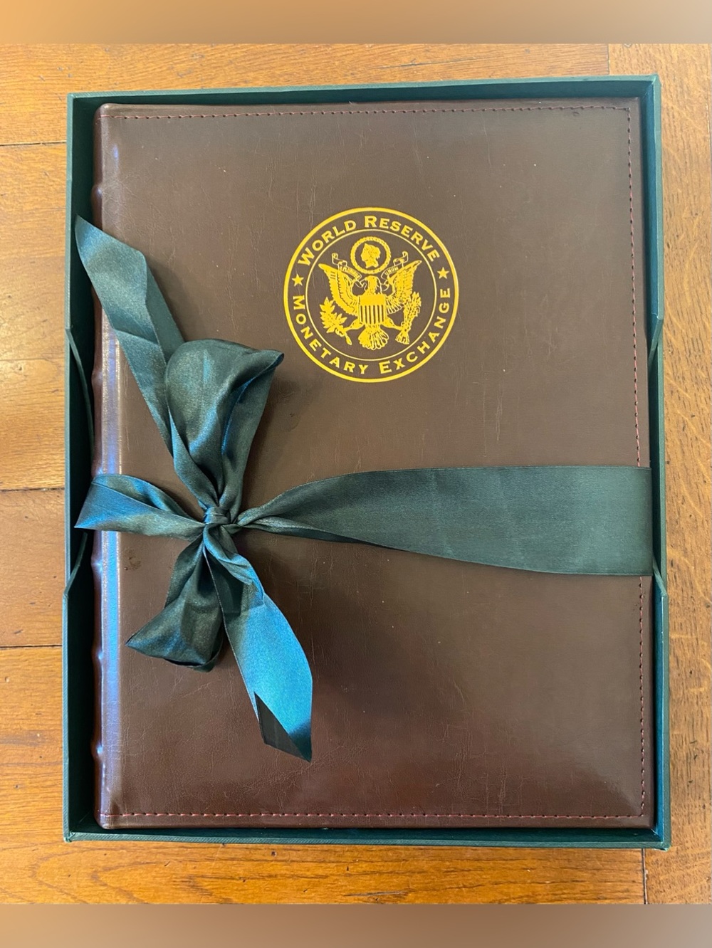 VTG World Reserve Monetary Exchange Official Money Ledger Album Brown In Box